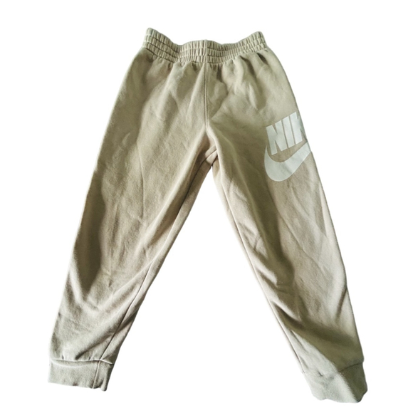 Kids Nike Tan White Logo Joggers size 7 - Picture 2 of 2